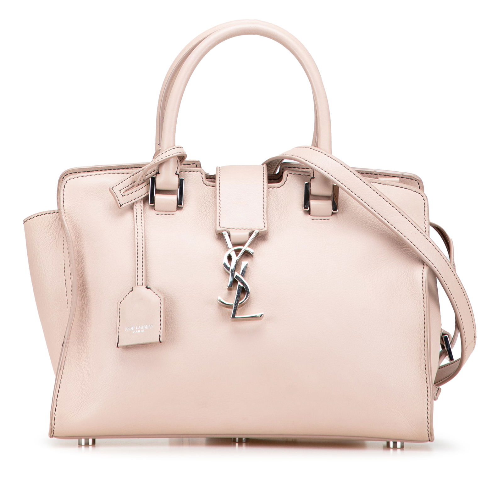 Saint Laurent Baby Leather Monogram Downtown Cabas Satchel Brown (1 of 10)