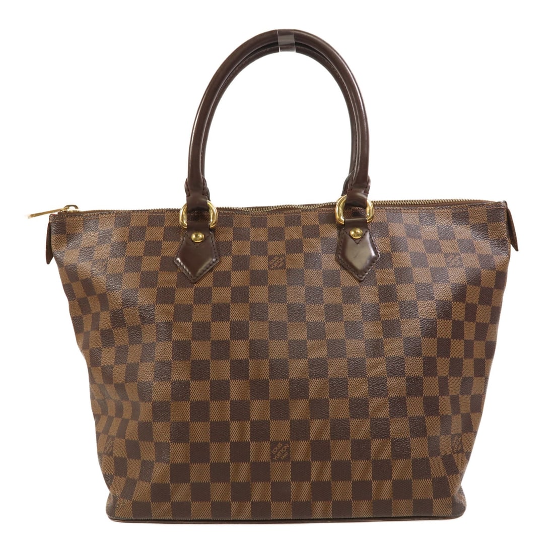 Louis Vuitton Saleya MM Brown Damier Tote Bag with Gold Hardware (1 of 18)