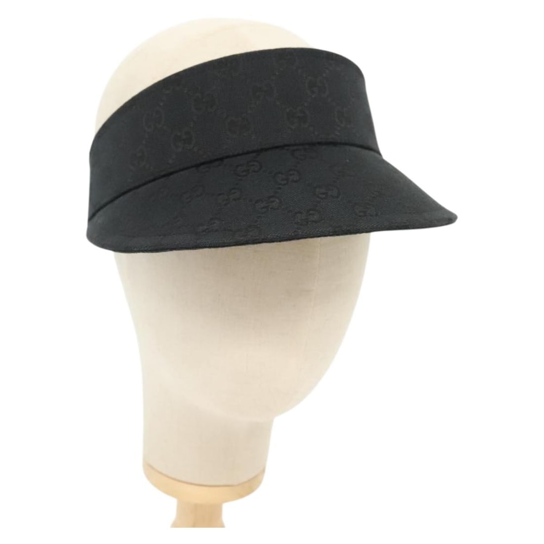 GUCCI GG Canvas Sherry Line Sun Visor Black Red Green Authentic (1 of 14)