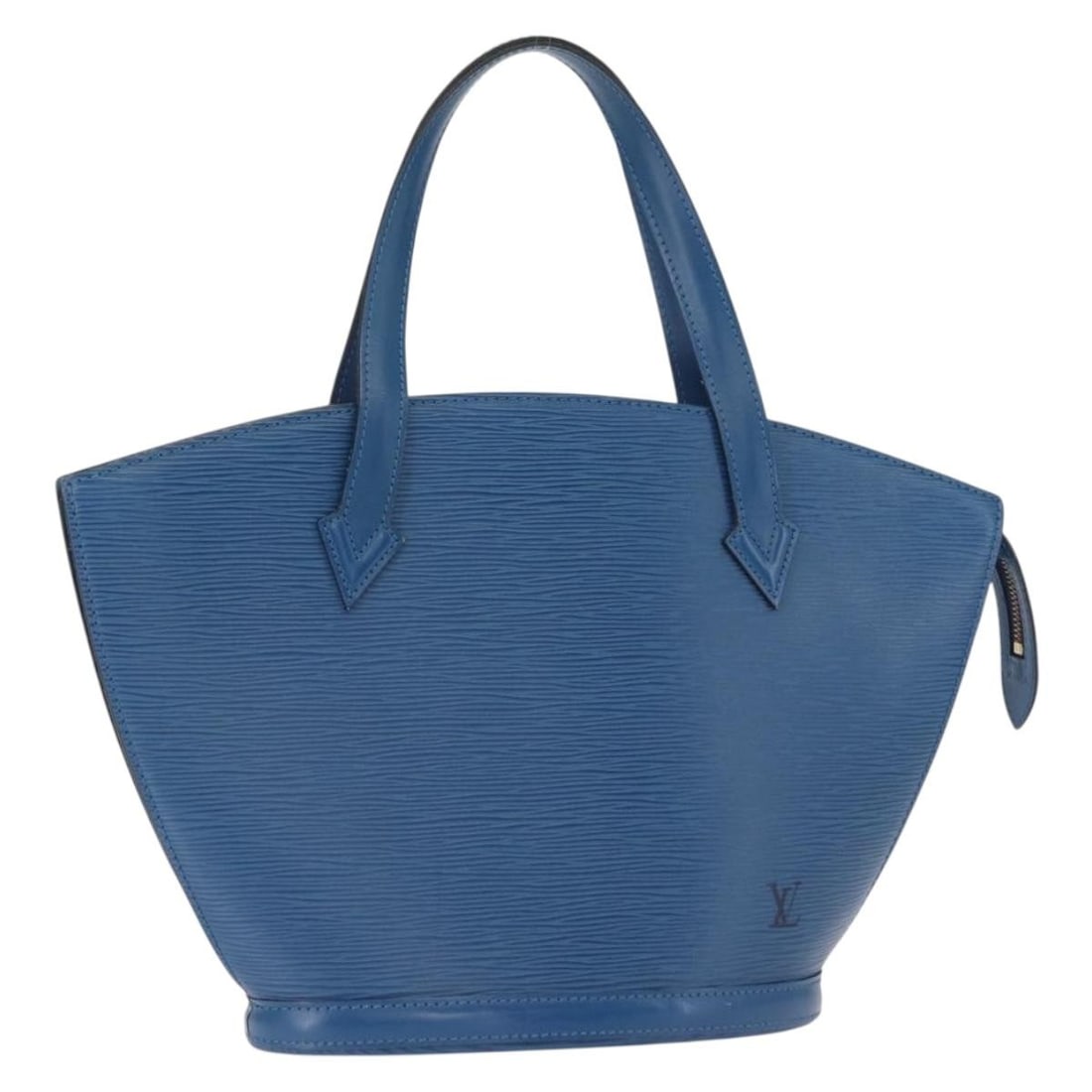Louis Vuitton Blue Epi Leather Saint Jacques Shoulder Bag M52275 France: Louis Vuitton Blue Epi Leather Saint Jacques Shoulder Bag M52275 France This Louis Vuitton Saint Jacques shoulder bag features blue Epi leather and is designed with a spacious silhouette. The bag has