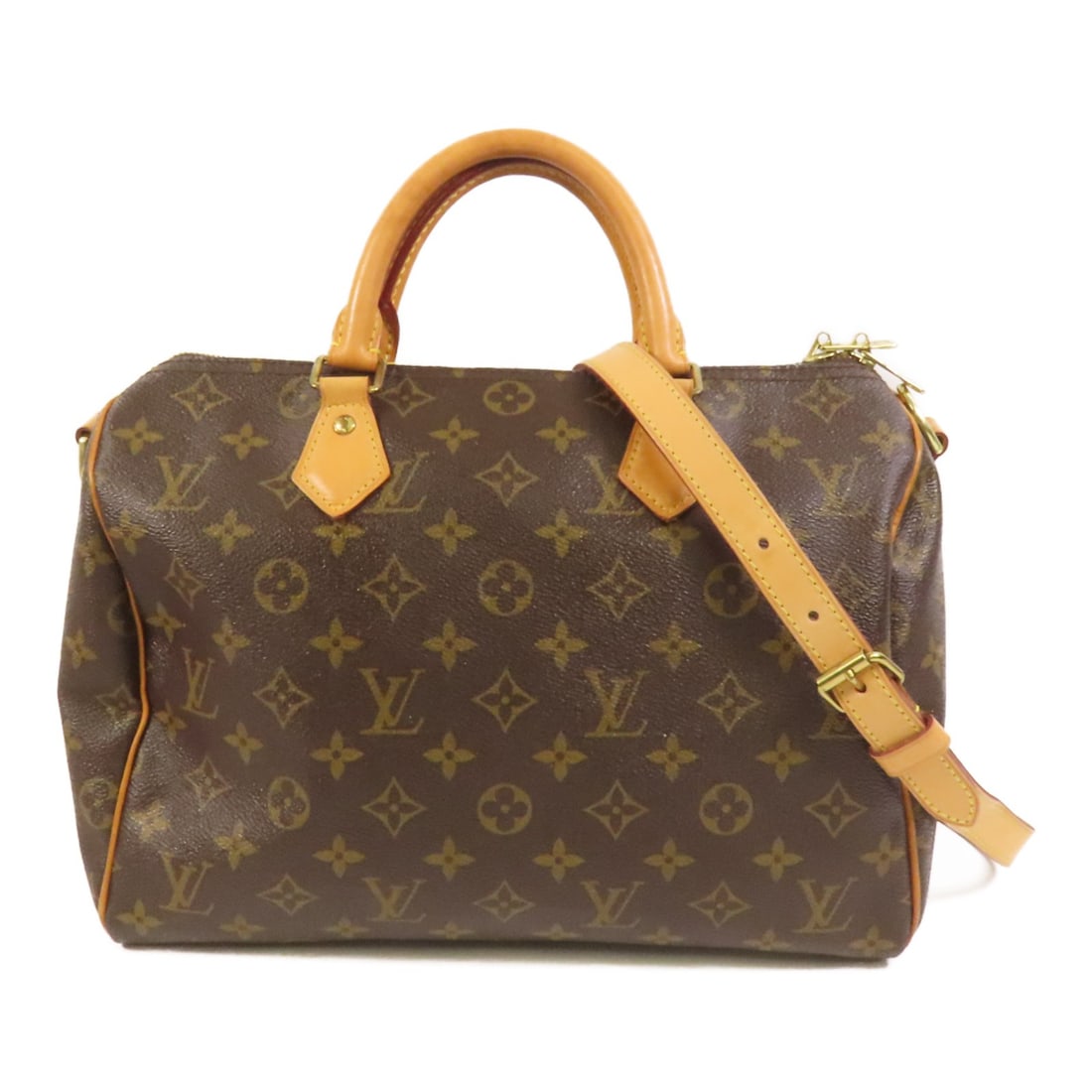 Louis Vuitton Monogram Speedy Bandouliere 30 Brown Shoulder Bag M41112 GHW (1 of 13)