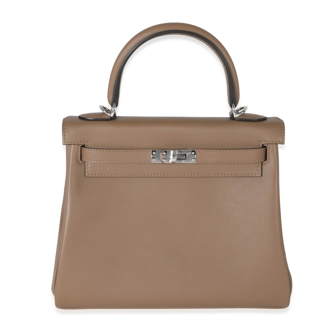 Hermes Kelly 25 Beige De Weimar Leather Shoulder Bag Silver-Tone: Hermes Kelly 25 Beige De Weimar Leather Shoulder Bag Silver-Tone This elegant Hermes Kelly 25 handbag in Beige De Weimar Swift leather is a timeless accessory that combines style and functionality. Me