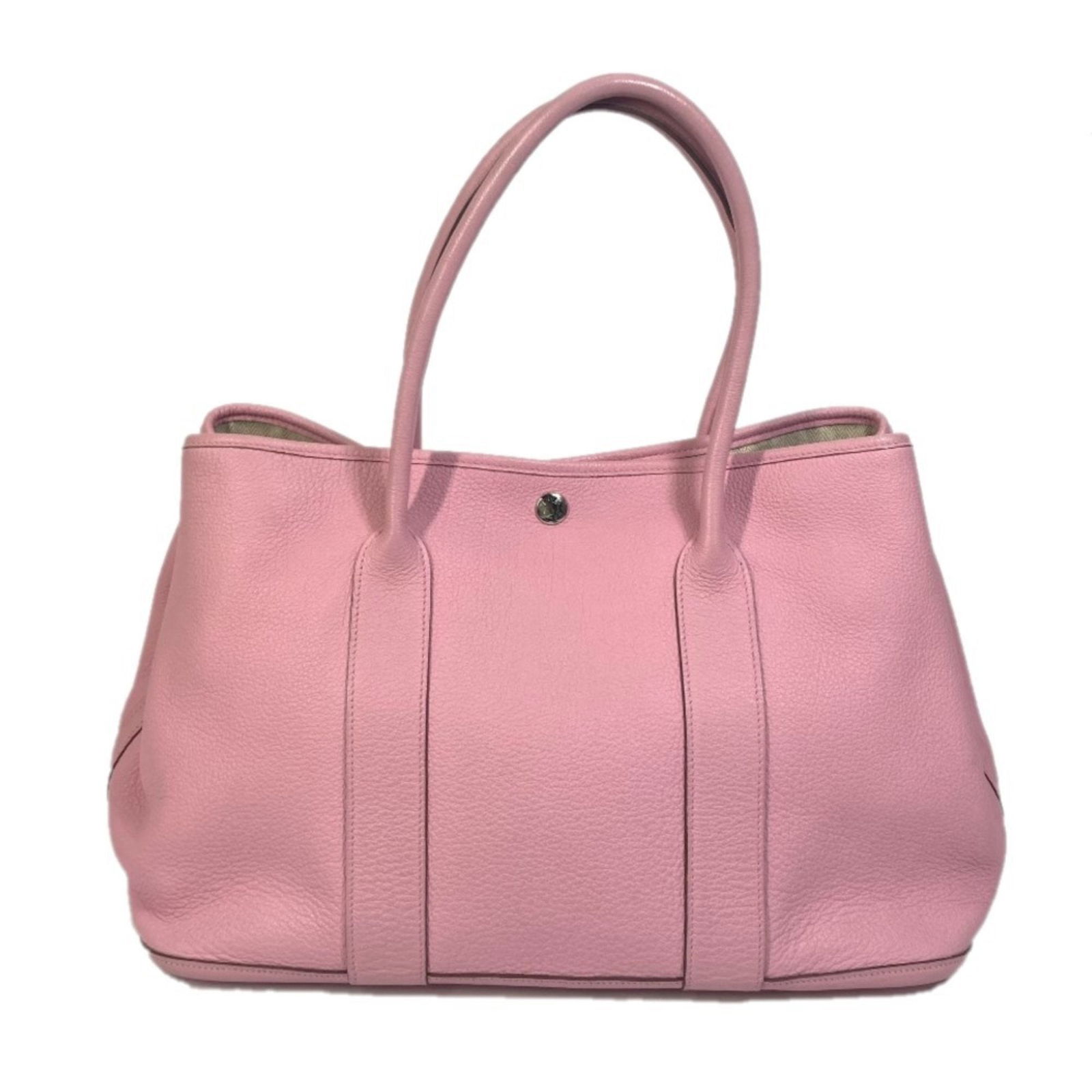 Pink Leather Hermes Garden Party Tote Bag 24.5cm (1 of 1)