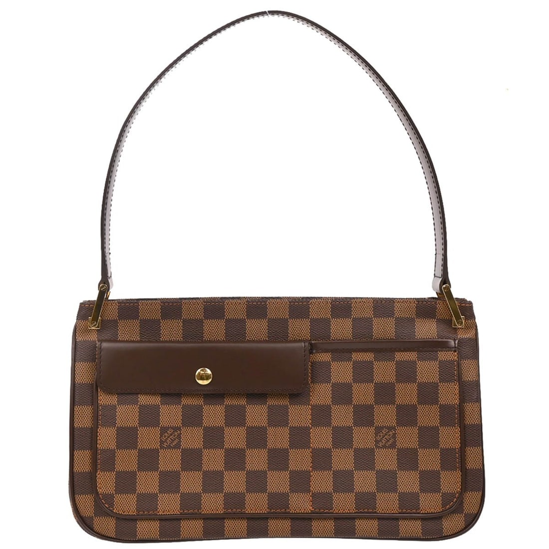 Louis Vuitton Damier Aubagne Shoulder Bag N51129 Brown Canvas (1 of 10)