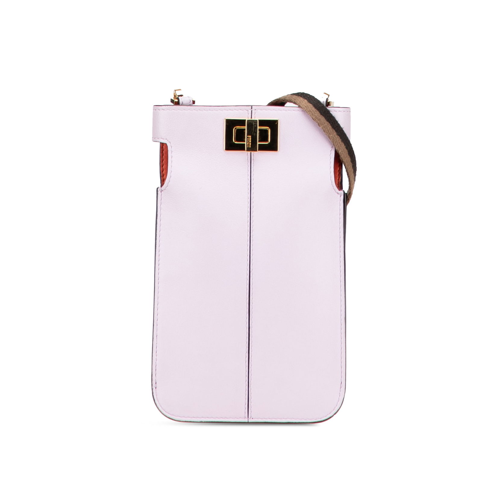 Fendi Leather Peek-a-Phone Pouch Crossbody Bag Pink Italy: Fendi Leather Peek-a-Phone Pouch Crossbody Bag Pink Italy Elevate your accessory collection with this chic Fendi Leather Peek-a-Phone Pouch Crossbody. Crafted from high-quality leather, this stylish b