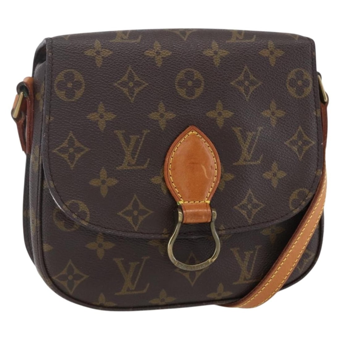LOUIS VUITTON Monogram Saint Cloud MM Shoulder Bag M51243 Auth France: LOUIS VUITTON Monogram Saint Cloud MM Shoulder Bag M51243 Auth France Discover the timeless appeal of the LOUIS VUITTON Monogram Saint Cloud MM Shoulder Bag. Crafted from durable Monogram Canvas, this