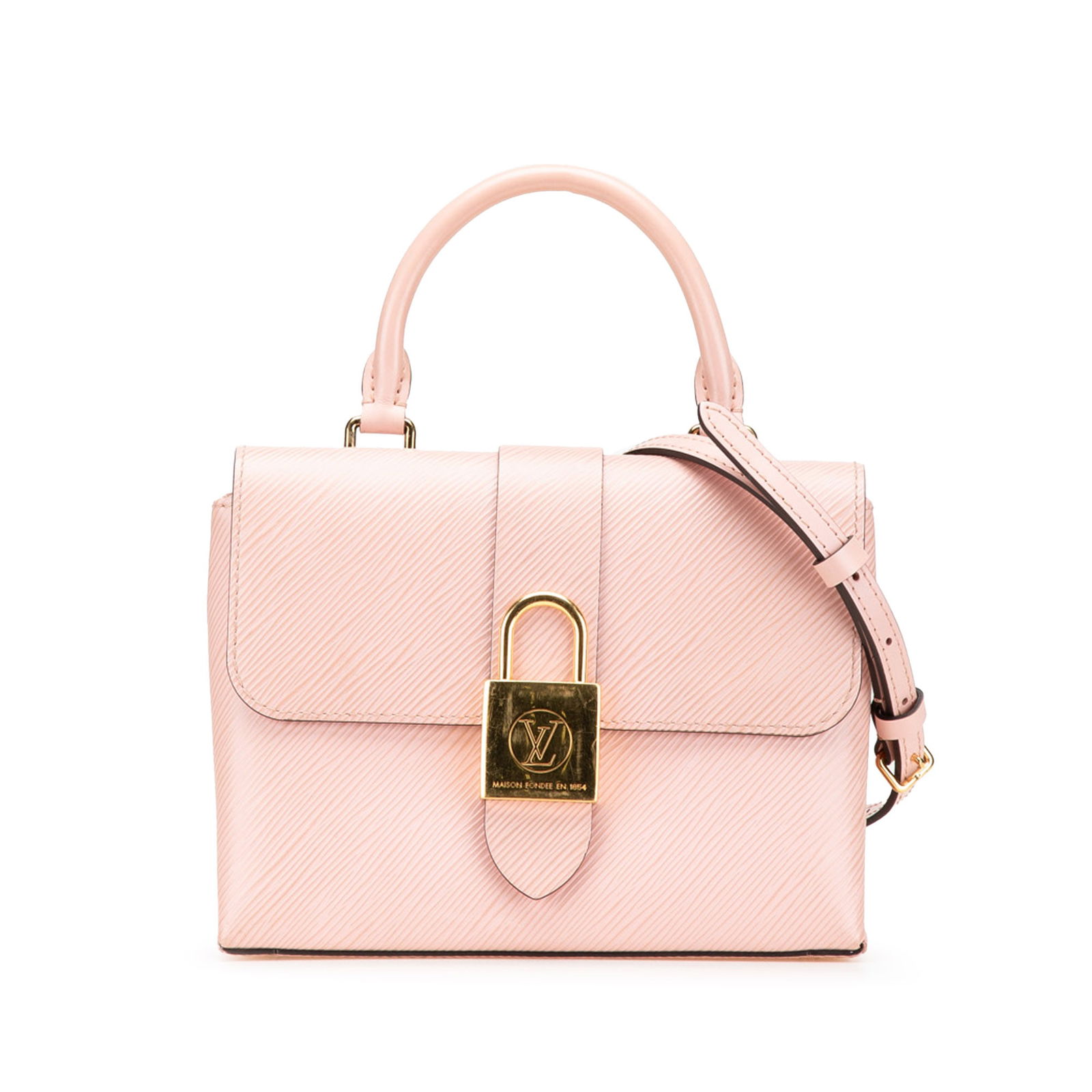 Louis Vuitton Epi Locky BB Pink Leather Bag with Padlock Closure (1 of 14)