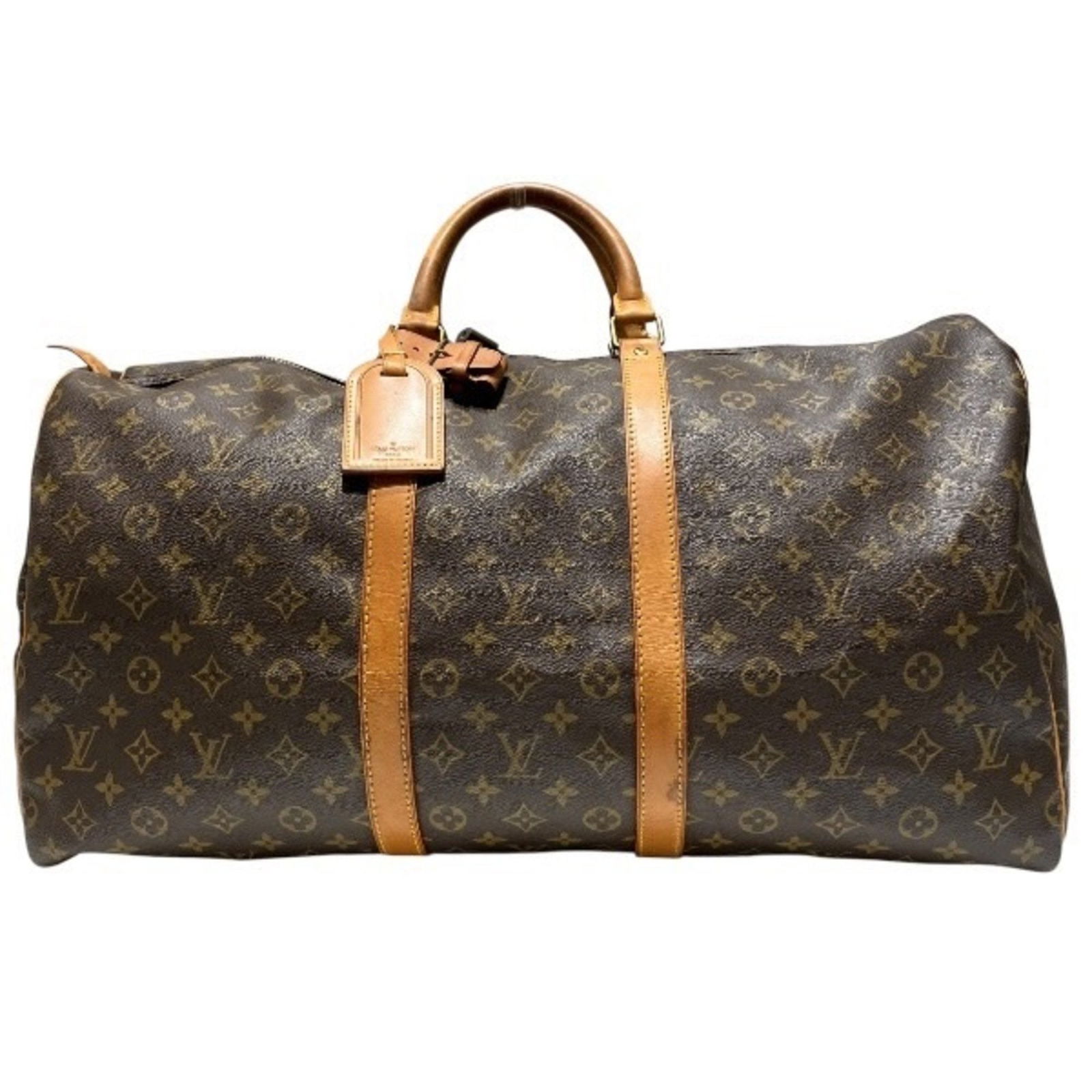 Brown Canvas Keepall 55 Travel Bag by Louis Vuitton (1 of 1)
