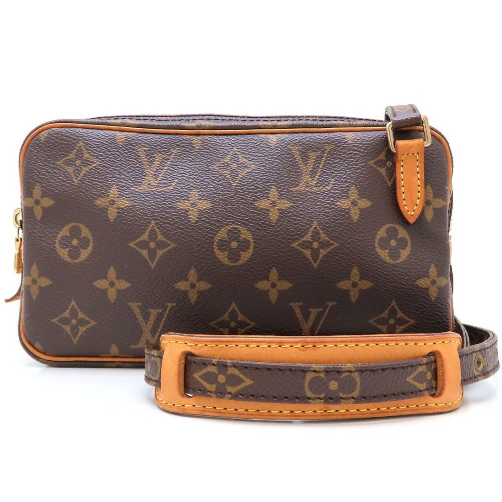 Louis Vuitton Marly Brown Canvas Shoulder Bag: Louis Vuitton Marly Brown Canvas Shoulder Bag This Louis Vuitton Marly is a canvas shoulder bag in brown, designed for women. It features a compact silhouette and exemplifies the craftsmanship of Fren