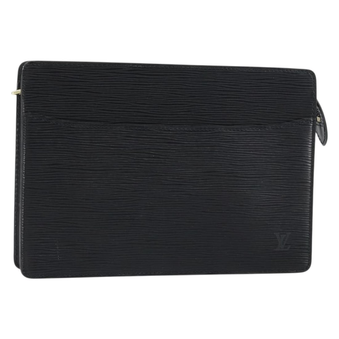 LOUIS VUITTON Epi Leather Clutch Bag Black M52522 Auth (1 of 18)