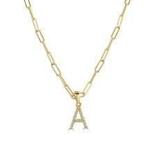 Diamond Initial A Necklace 14K Yellow Gold Women's Jewelry (1 of 2)