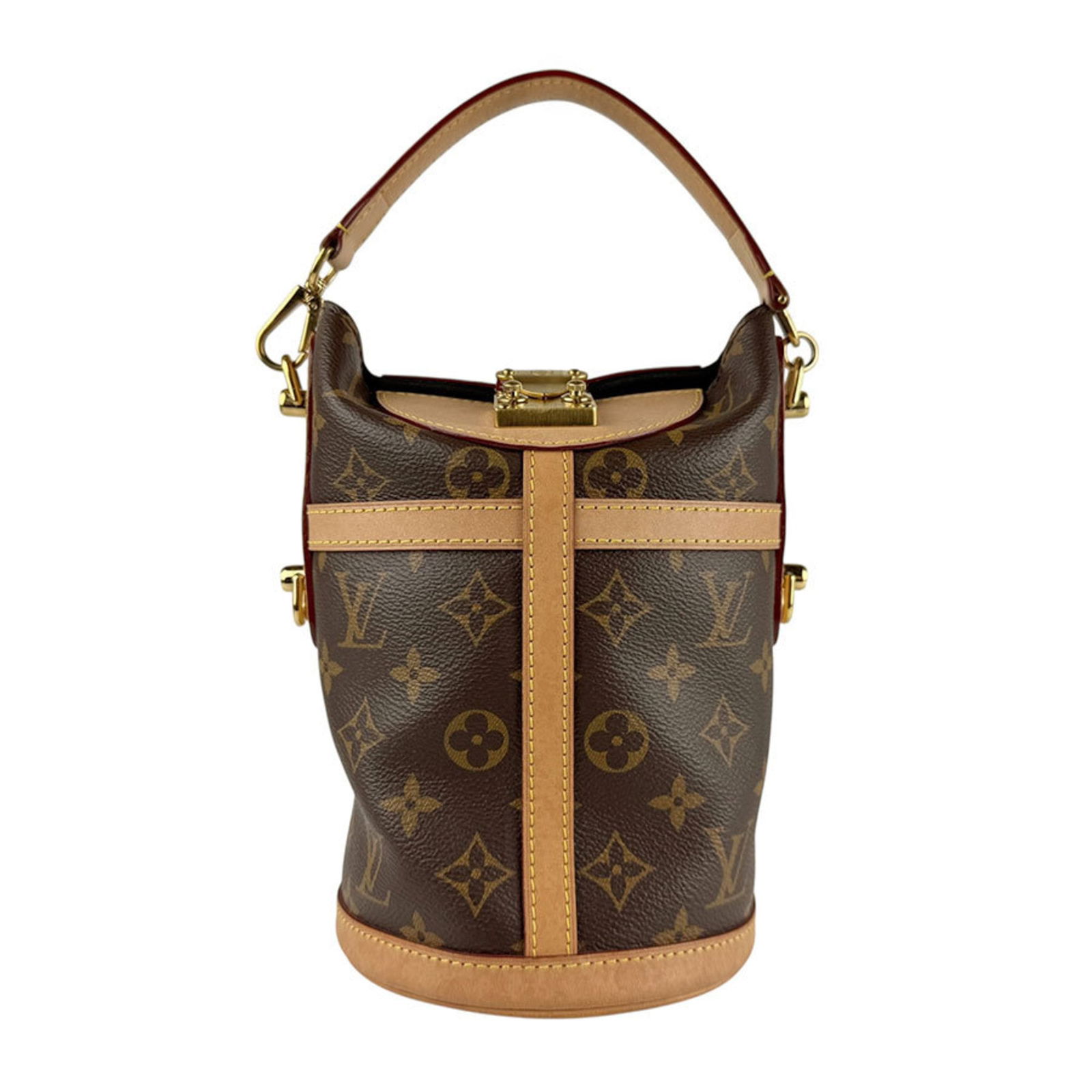 Louis Vuitton Canvas Duffle Bag Brown 22cm France (1 of 5)