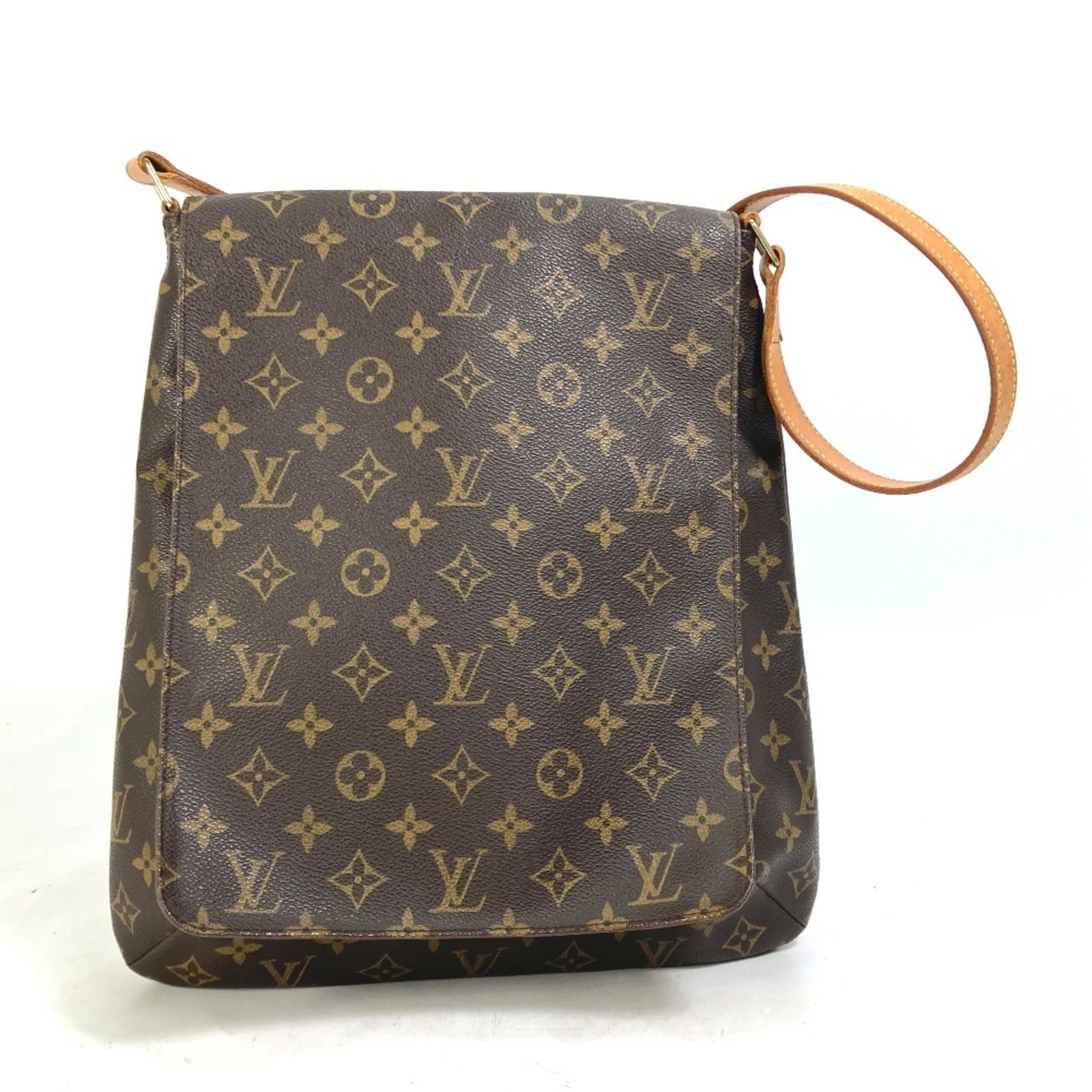 Louis Vuitton Musette Salsa brown canvas shoulder bag from France (1 of 1)