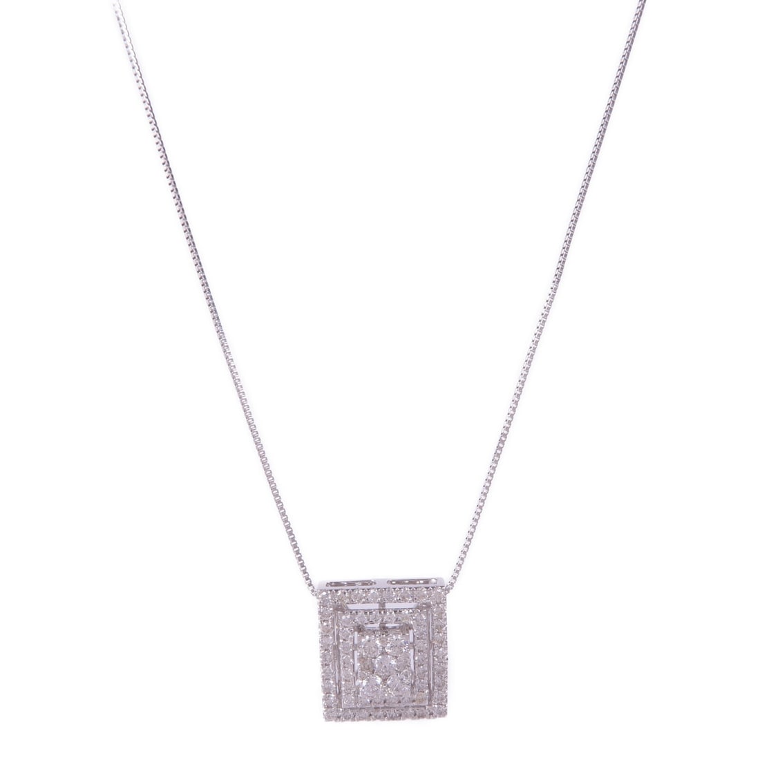 JEWELRY Diamond Necklace in 18K White Gold (1 of 8)