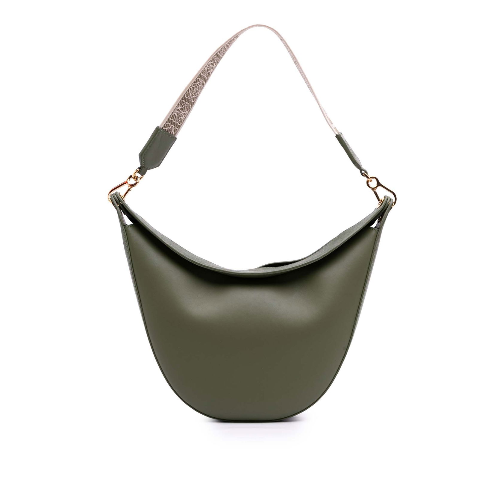 LOEWE Green Small Leather Luna Hobo Bag with Detachable Strap (1 of 10)