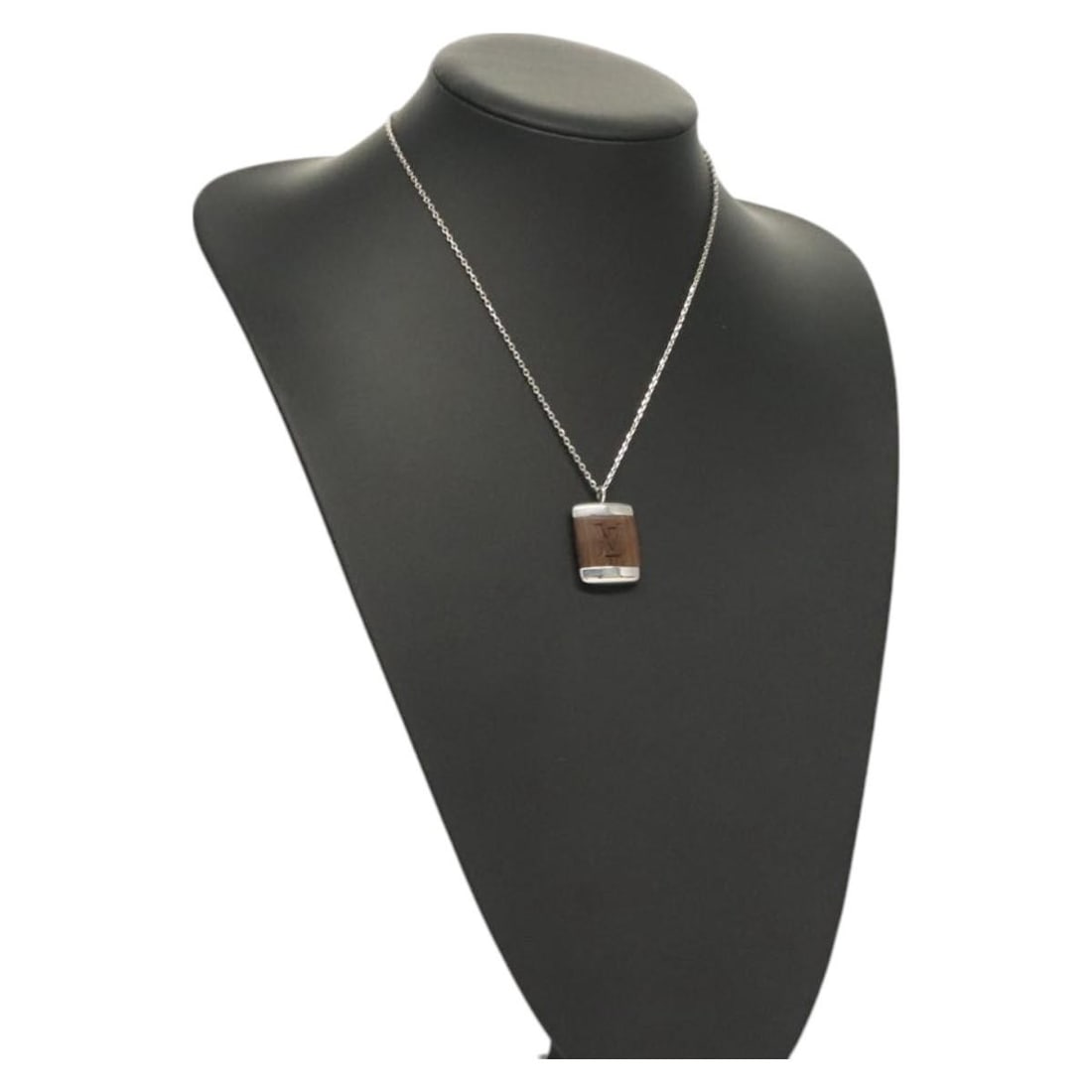 Louis Vuitton M65372 Pendant Bois Necklace Metal Brown Auth (1 of 18)