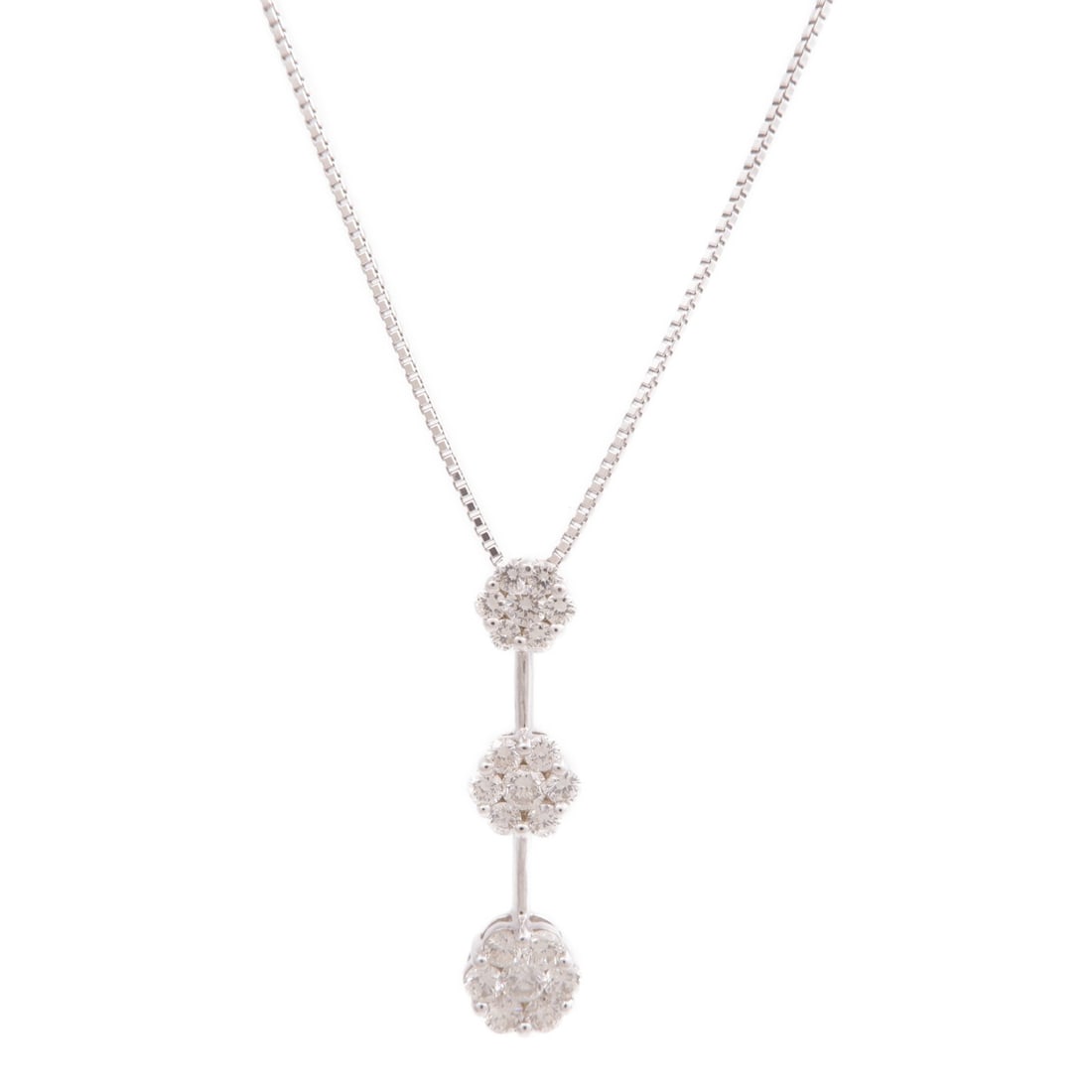 Diamond Pendant Necklace Crafted in 18K White Gold (1 of 9)