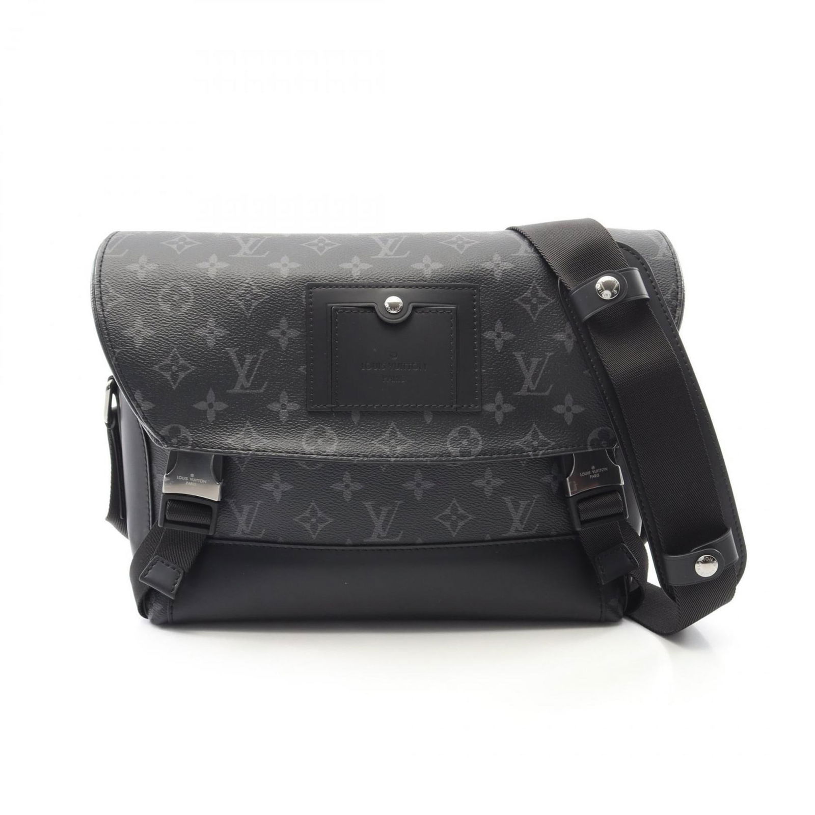 Louis Vuitton Voyager Messenger Bag Black Canvas Crossbody: Louis Vuitton Voyager Messenger Bag Black Canvas Crossbody The Louis Vuitton Messenger Voyager is crafted from durable black canvas and designed for versatile use. This unisex bag features a spacious