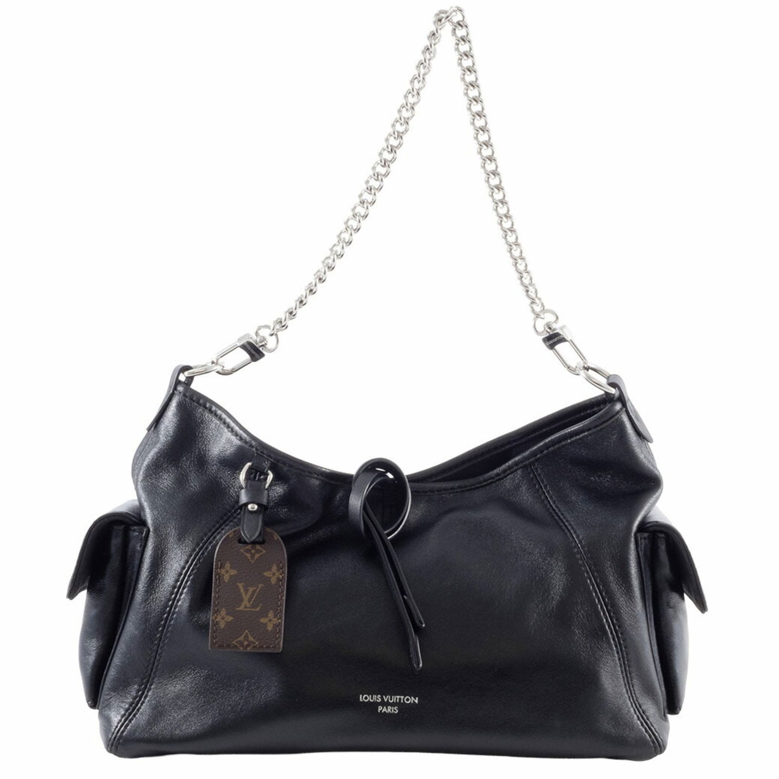 Black Leather Louis Vuitton Carry All Bag 23cm x 33.5cm x 15cm (1 of 1)