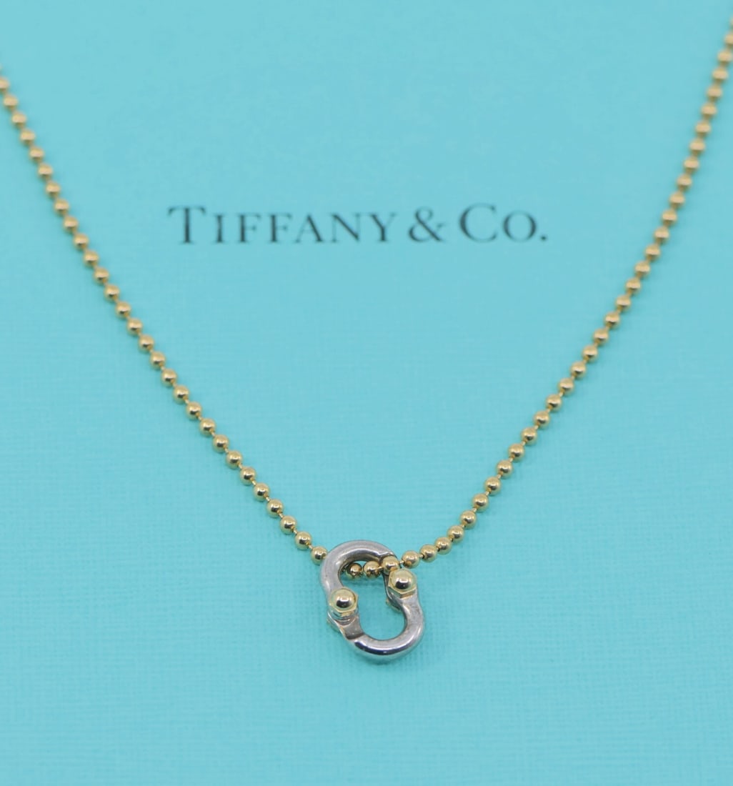 Tiffany & Co 18K Yellow Gold Pendant Necklace Authentic 24 Inch (1 of 4)