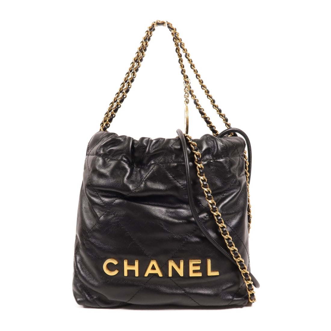 CHANEL CC Mini 2 Way Shoulder Bag Black Calfskin Leather GHW AS3980 (1 of 14)