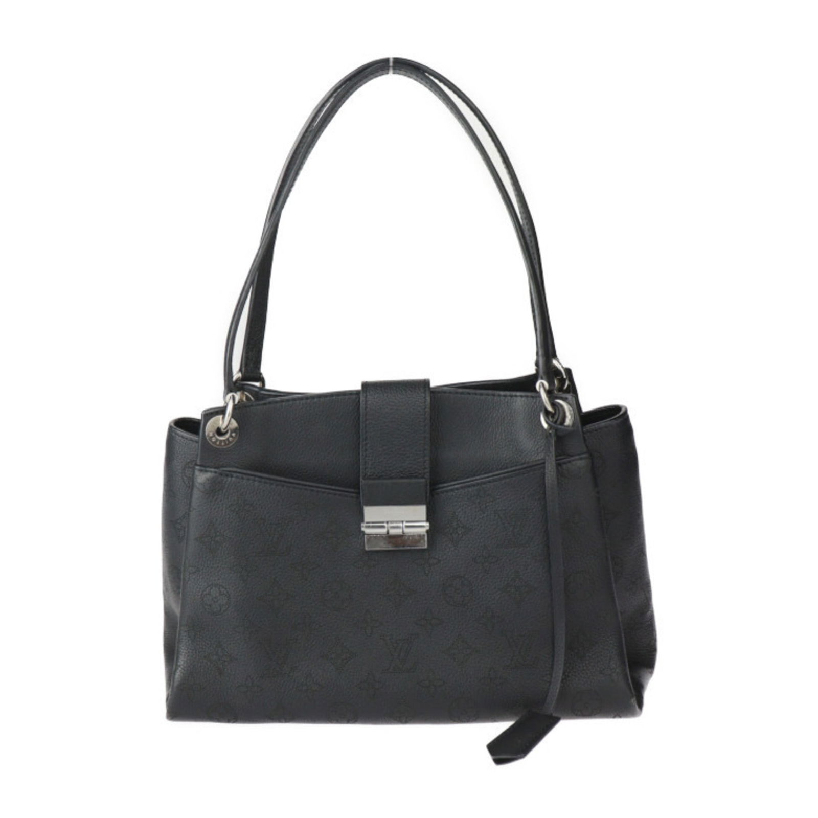 Louis Vuitton Mahina Black Leather Handbag France: Louis Vuitton Mahina Black Leather Handbag France This Louis Vuitton Mahina handbag is crafted from black leather and designed for women. It features a spacious interior and a stylish silhouette. The
