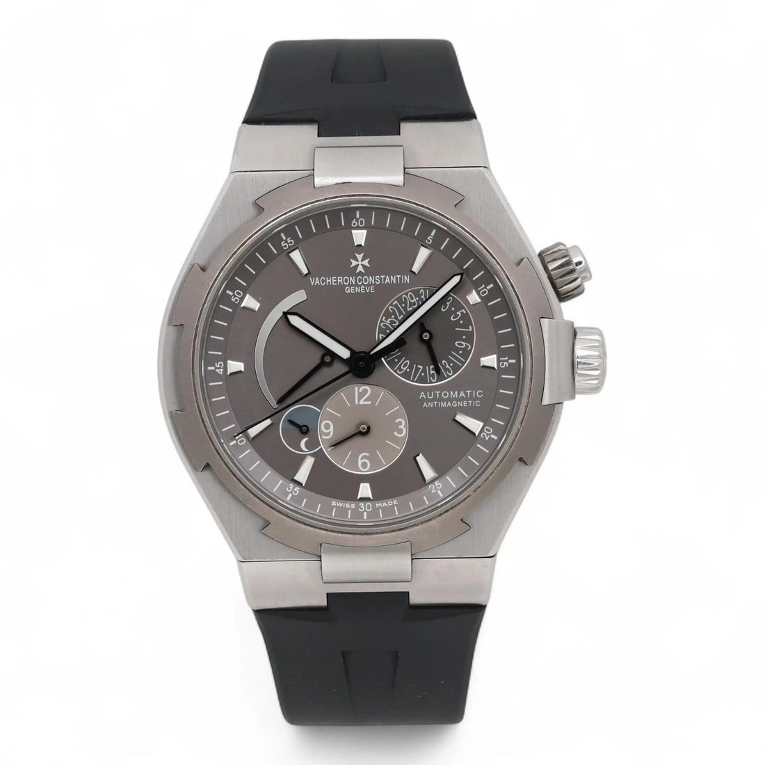 Vacheron Constantin Overseas Dual Time Steel Watch Gray Dial 47450/000W-9511 (1 of 5)