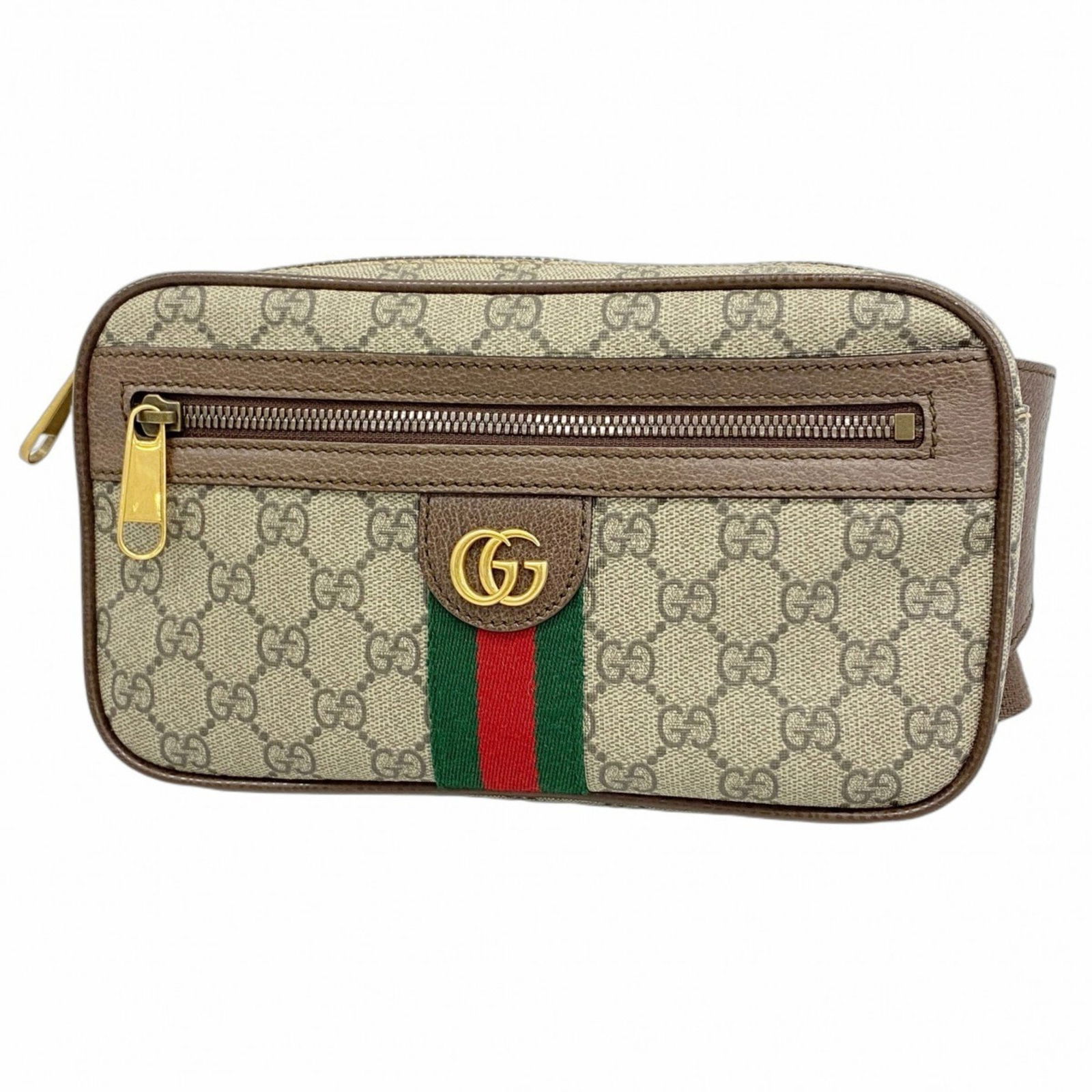 Brown PVC Gucci Ophidia Shoulder Bag 14cm x 24cm: Brown PVC Gucci Ophidia Shoulder Bag 14cm x 24cm This Gucci Ophidia bag is crafted from PVC in a brown color. Designed for women, it features a structured silhouette with subtle stains on both the ext
