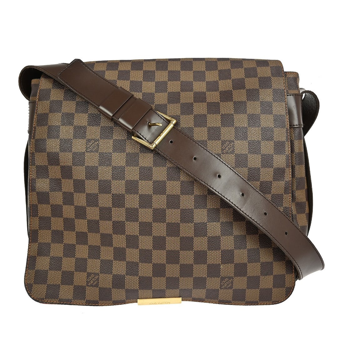 Louis Vuitton Bastille Damier Messenger Bag Brown Canvas Leather N45258: Louis Vuitton Bastille Damier Messenger Bag Brown Canvas Leather N45258 This Louis Vuitton Bastille messenger bag features the iconic Damier canvas leather exterior in a classic brown check pattern. D