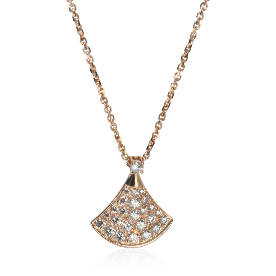 BVLGARI Diva's Dream 18k Rose Gold and Diamond Pendant Necklace with Papers (1 of 4)