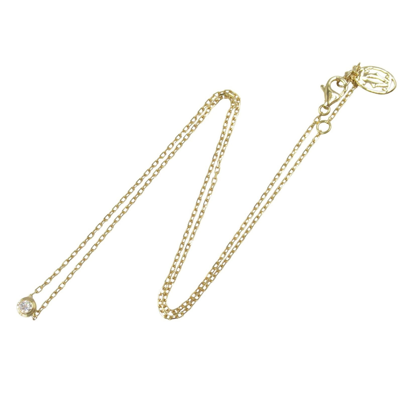 Amour Necklace in Yellow Gold by Cartier Adjustable Length: Amour Necklace in Yellow Gold by Cartier Adjustable Length This Cartier Amour necklace features a delicate design crafted from yellow gold. The necklace is suitable for women and showcases a subtle go