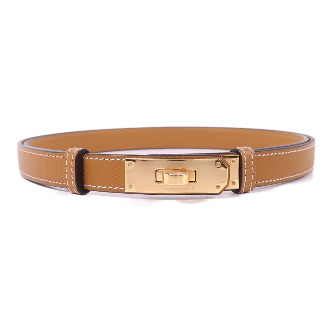 HERMES Kelly 18 Epsom Leather Belt with Gold Hardware (1 of 10)