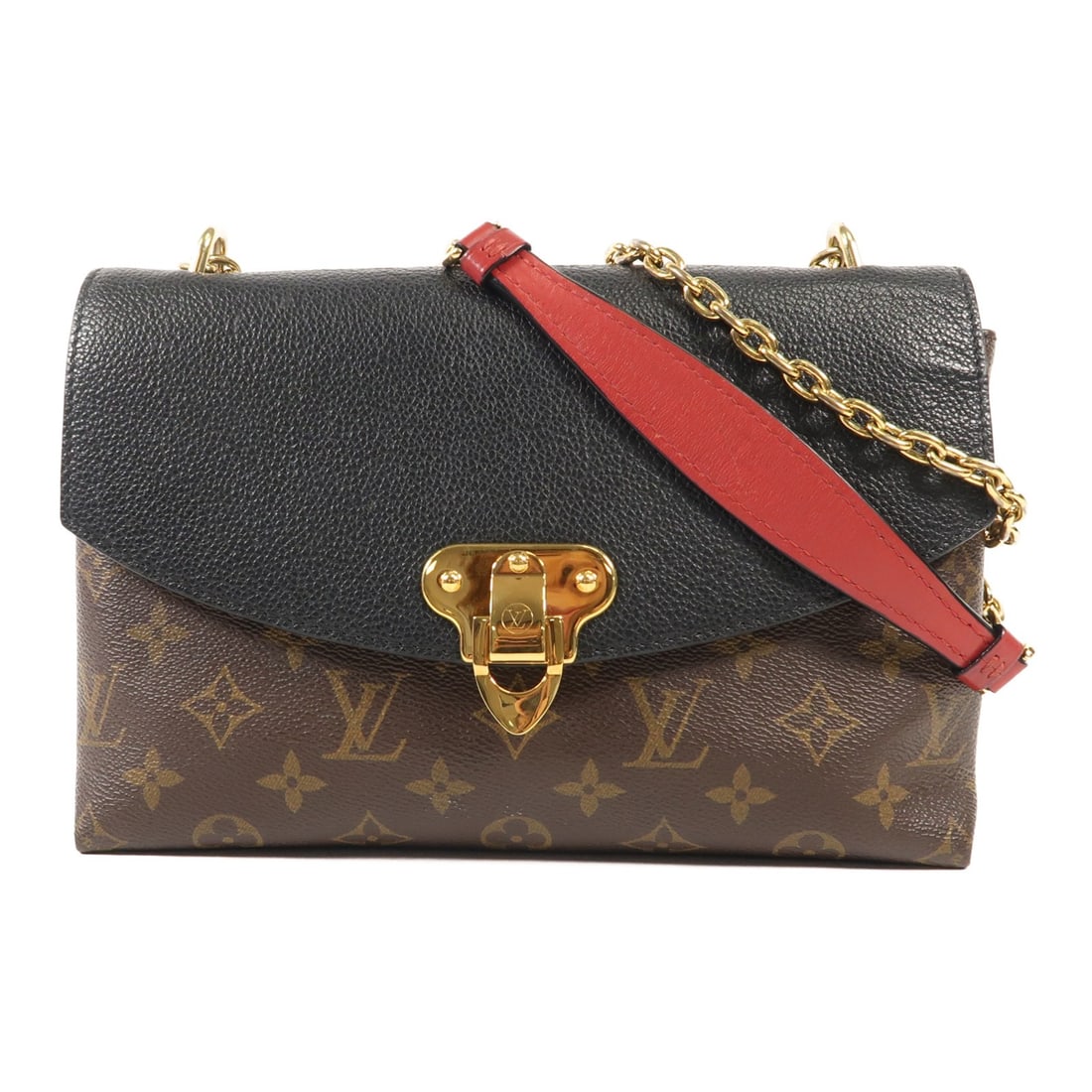 LOUIS VUITTON Saint Placide Shoulder Bag M43714 Monogram Brown Black (1 of 13)