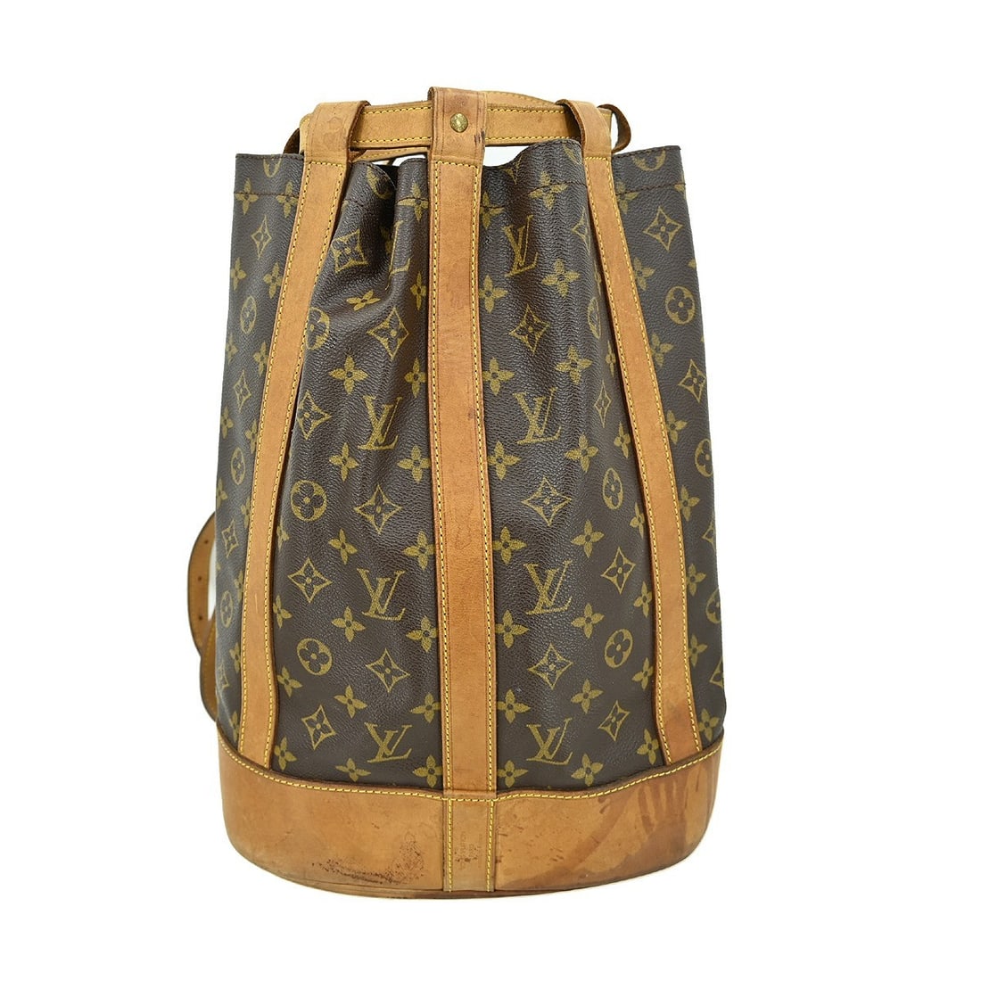 Louis Vuitton Randonnee PM Monogram Canvas Vintage Bucket Shoulder Bag M42243 (1 of 8)