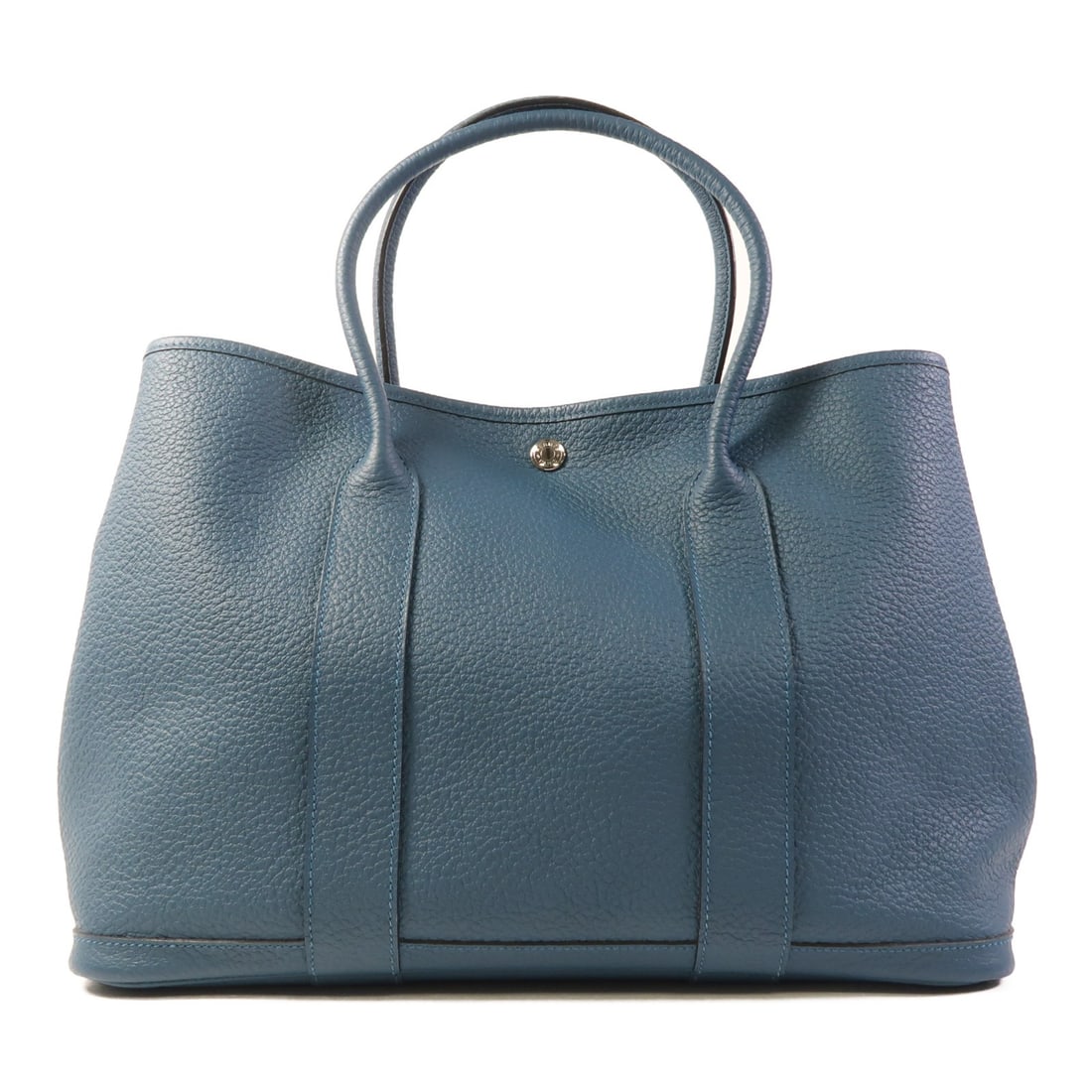 HERMES Garden Party PM Handbag Bleu Outremer Calfskin (1 of 13)