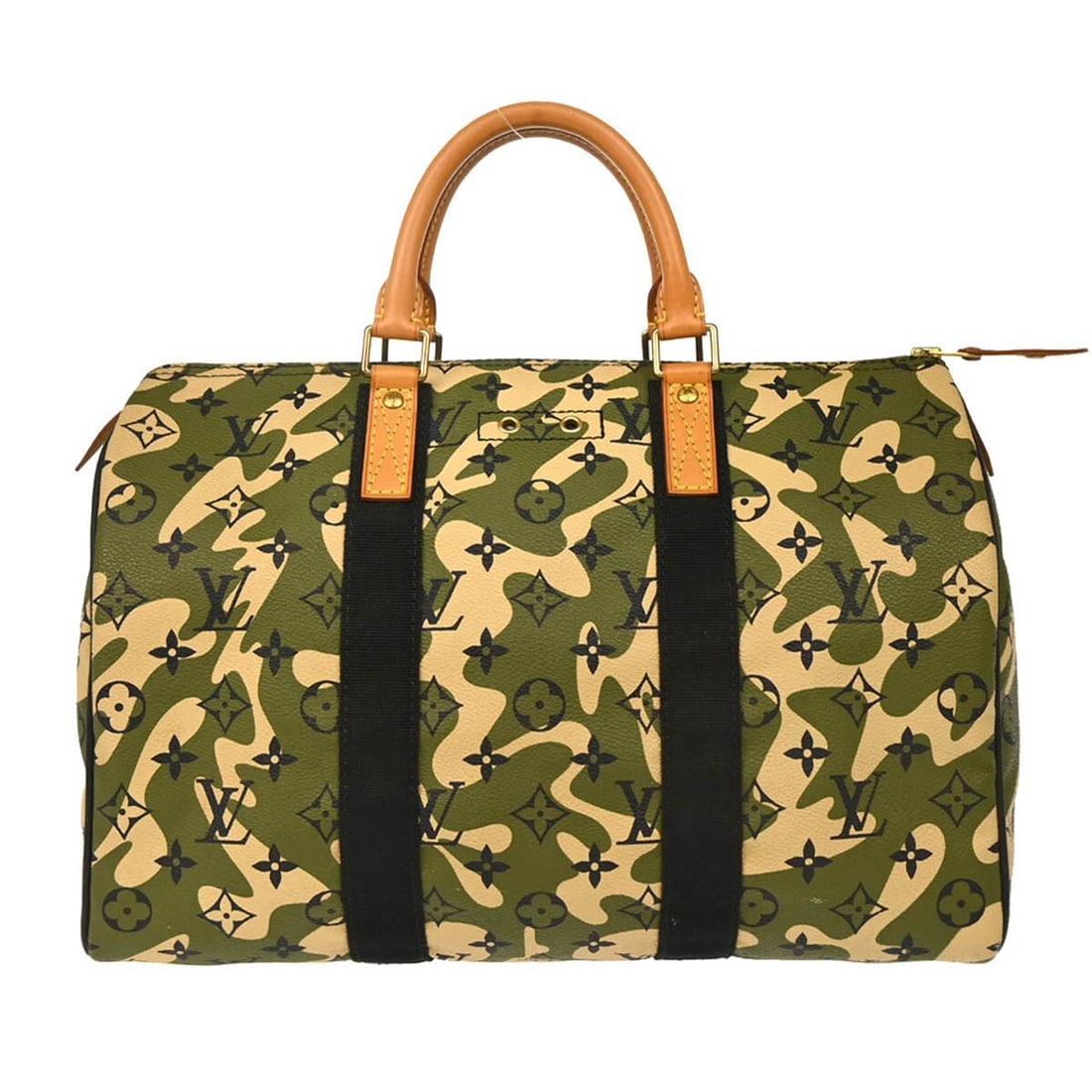 Louis Vuitton Green Monogramouflage Speedy 35 Handbag M95773 with Logo (1 of 12)