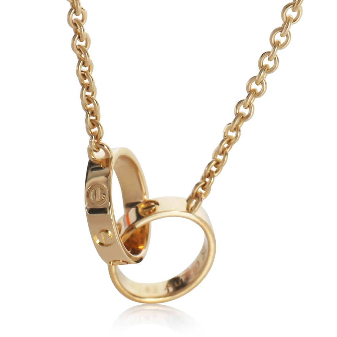 Cartier Love 18k Yellow Gold Necklace with Certificate 17 Inch: Cartier Love 18k Yellow Gold Necklace with Certificate 17 Inch This Cartier Love Necklace is crafted from 18k yellow gold and features a lobster claw clasp. It is part of the iconic Love collection an