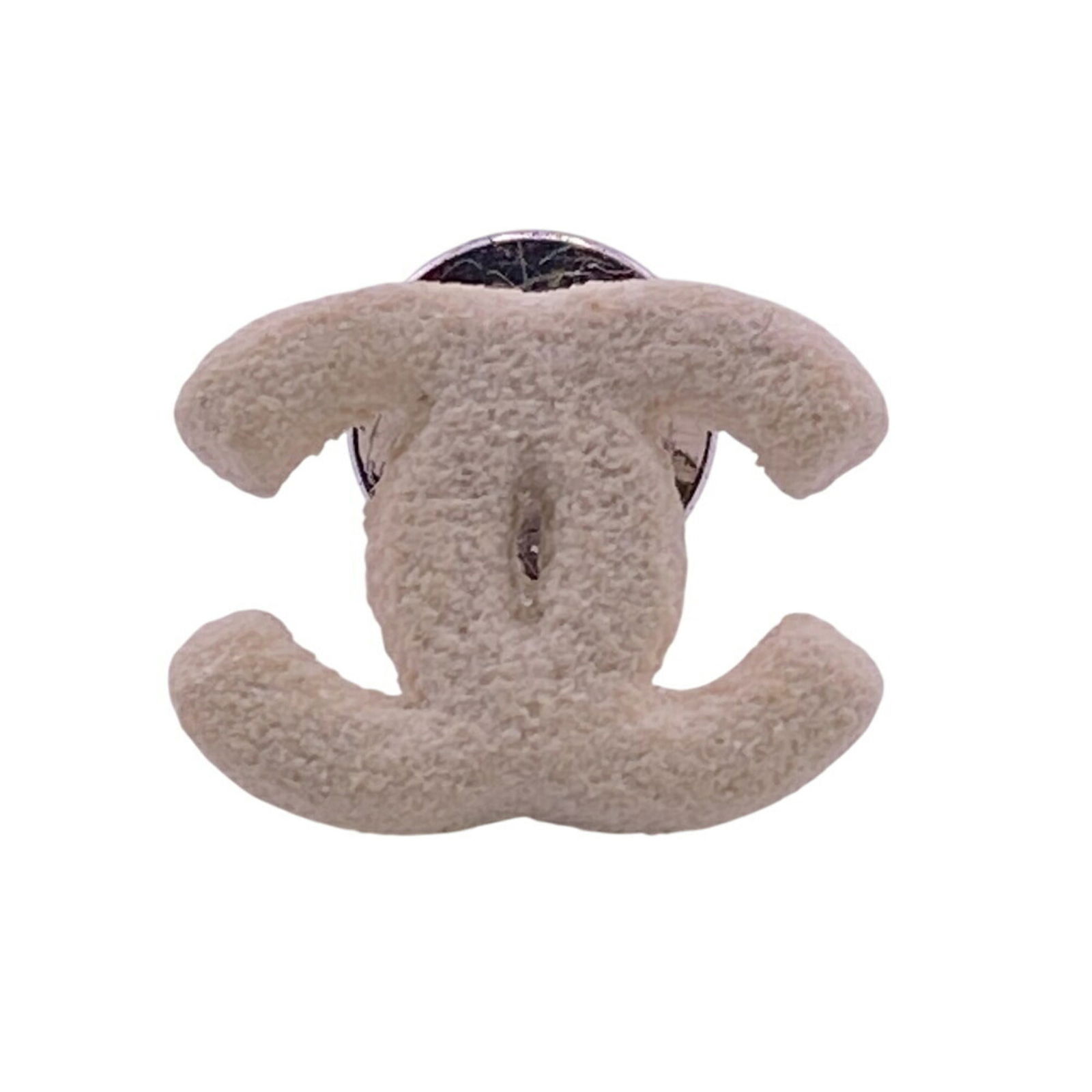 Chanel Coco Mark Silver Tone Metal Accessory 1.5cm x 2cm (1 of 1)