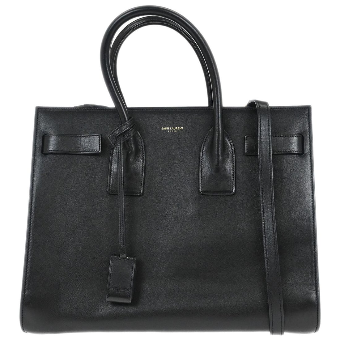 Small Sac de Jour Black Leather Top Handle Bag by Saint Laurent (1 of 11)