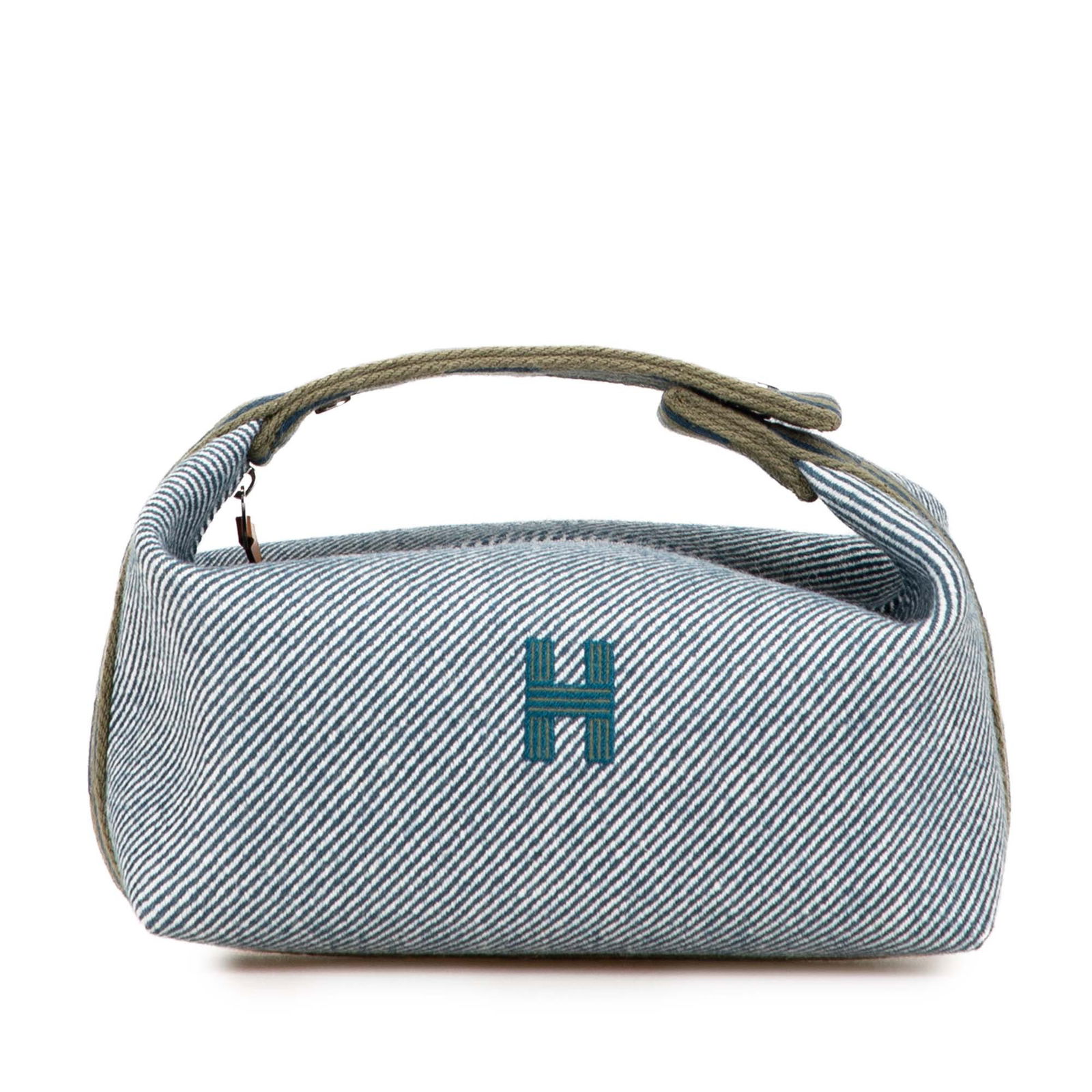 Hermes Small Wool Bride A Brac H Natte Case Blue Fabric Bag (1 of 10)