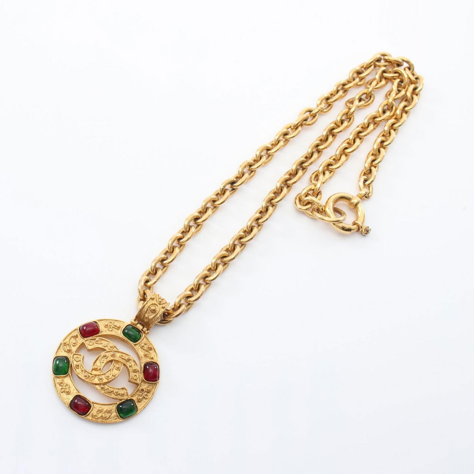 Chanel Coco Mark silver necklace with gold finish 68 cm France (1 of 1)