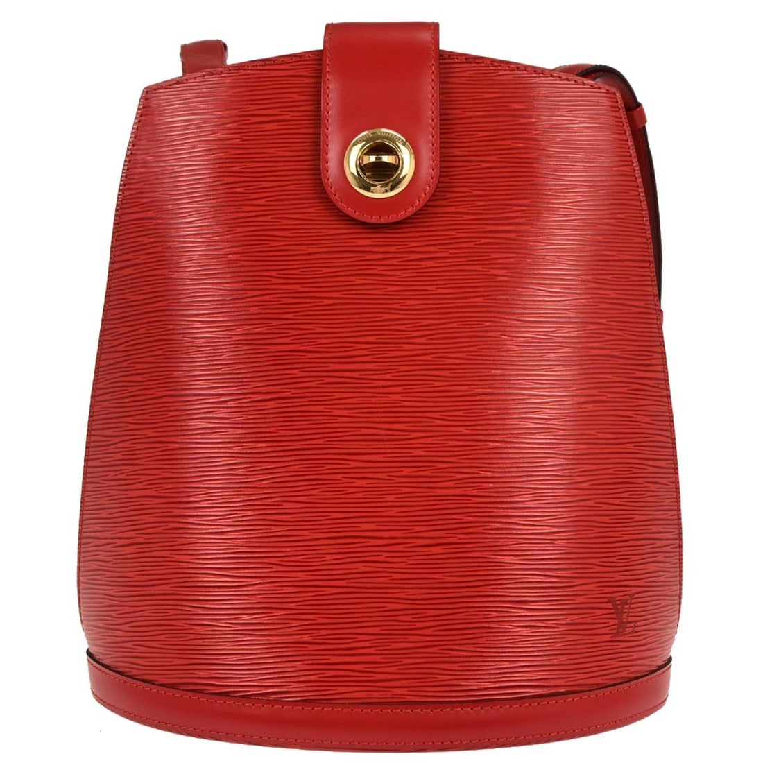 Louis Vuitton Cluny Red Epi Leather Medium Shoulder Bag M52257: Louis Vuitton Cluny Red Epi Leather Medium Shoulder Bag M52257 This Louis Vuitton Cluny shoulder bag features the iconic red Epi leather exterior and gold-tone hardware. Designed with a turn lock clos