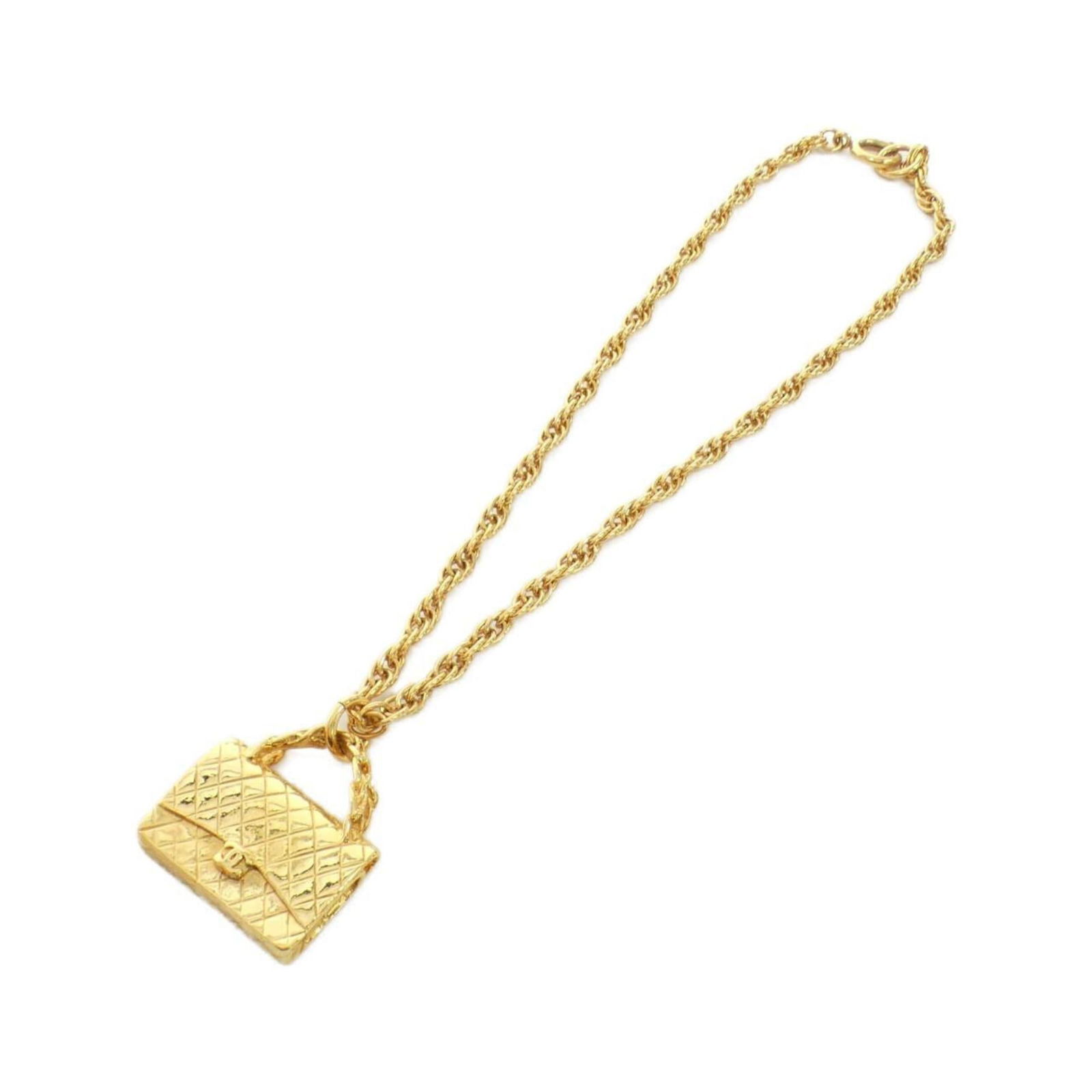 Gold Plated Pendant Necklace by Chanel France 35mm x 30mm (1 of 7)