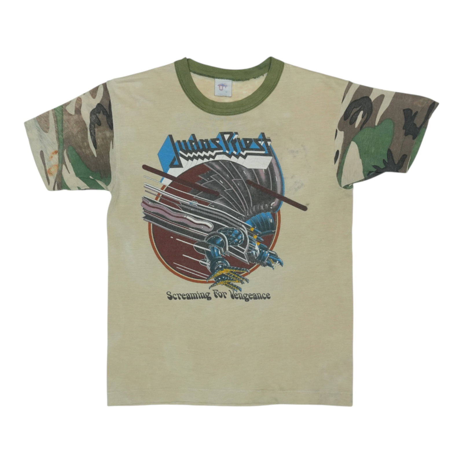 Vintage 1982 Screaming For Vengeance Tour Camouflage Judas Priest Shirt Medium: Vintage 1982 Screaming For Vengeance Tour Camouflage Judas Priest Shirt Medium This is an original vintage 1982 Judas Priest Screaming For Vengeance camo tour shirt, featuring front and back graphics.