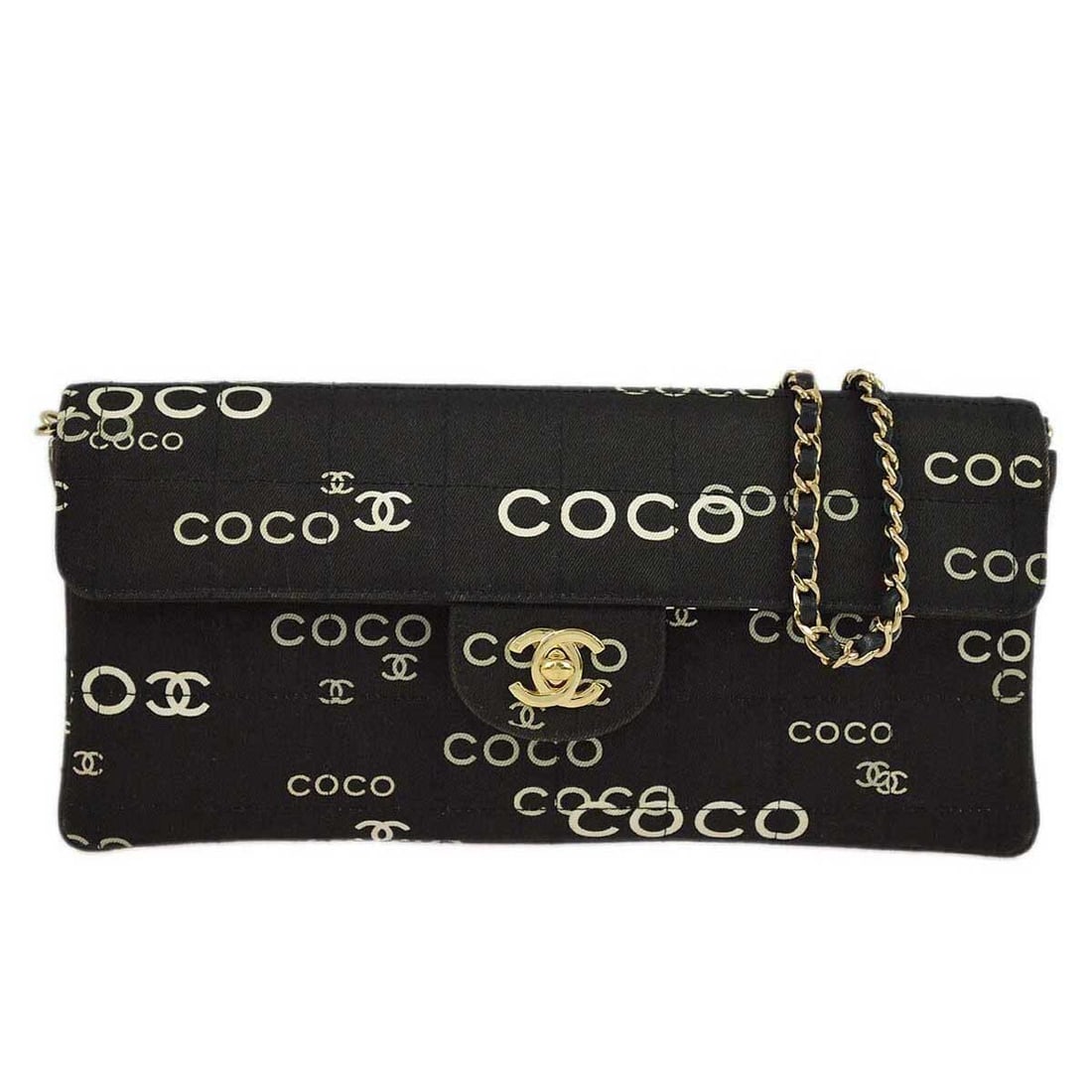 Chanel Black Pony Hair COCO East West Shoulder Bag: Chanel Black Pony Hair COCO East West Shoulder Bag Elevate your style with this Chanel Black Canvas COCO East West Choco Bar Shoulder Bag, a perfect blend of luxury and functionality. Crafted from hig