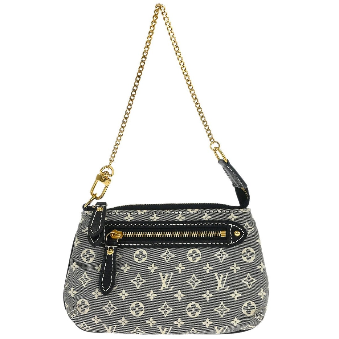 Louis Vuitton Monogram Blue Idylle Mini Pochette Canvas Top Handle Bag M62998 (1 of 7)