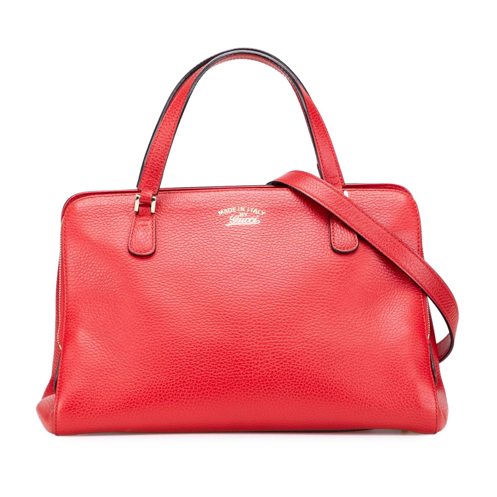 Gucci Red Calfskin Swing Top Handle Satchel with Detachable Strap (1 of 14)