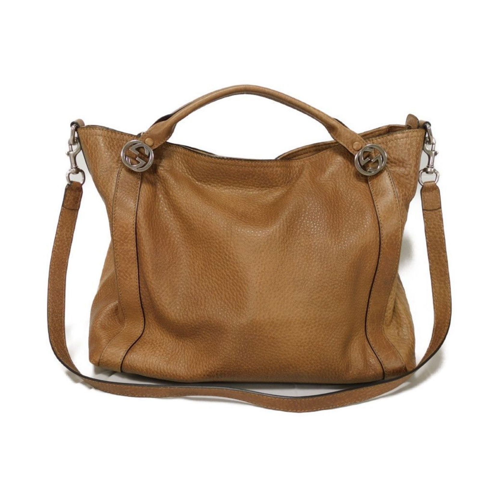 Brown Leather Miss GG Shoulder Bag by Gucci (1 of 1)