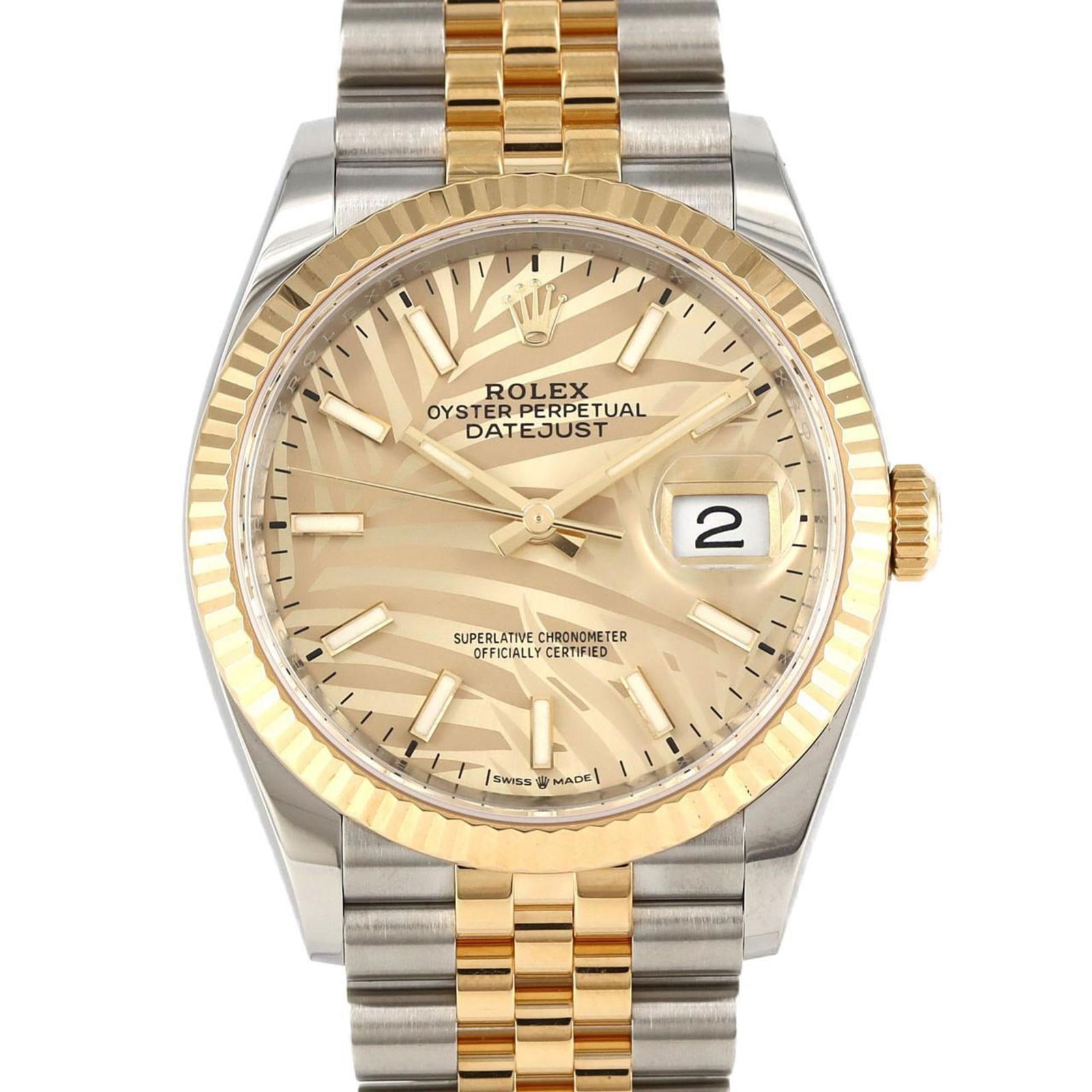 Gold Tone Steel Men's Datejust Watch by Rolex 36mm (1 of 1)