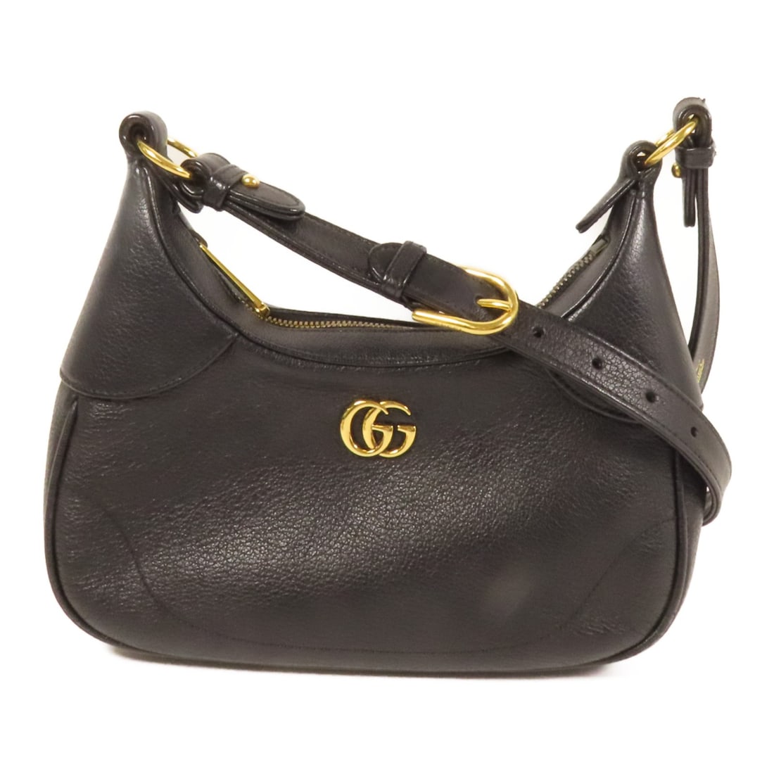 GUCCI GG GHW Aphrodite Black Calfskin Small Shoulder Bag: GUCCI GG GHW Aphrodite Black Calfskin Small Shoulder Bag This elegant GUCCI GG Aphrodite Small Shoulder Bag showcases a sophisticated design crafted from luxurious black calfskin leather. With a compa